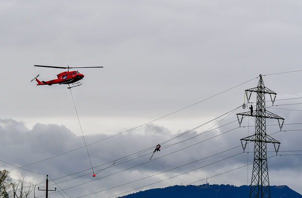 Using helicopter in challenging terain